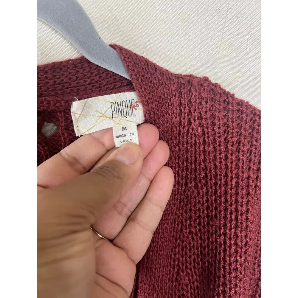 Pinoe Rusted Open Front Cardigan Size Medium - Picture 2 of 5